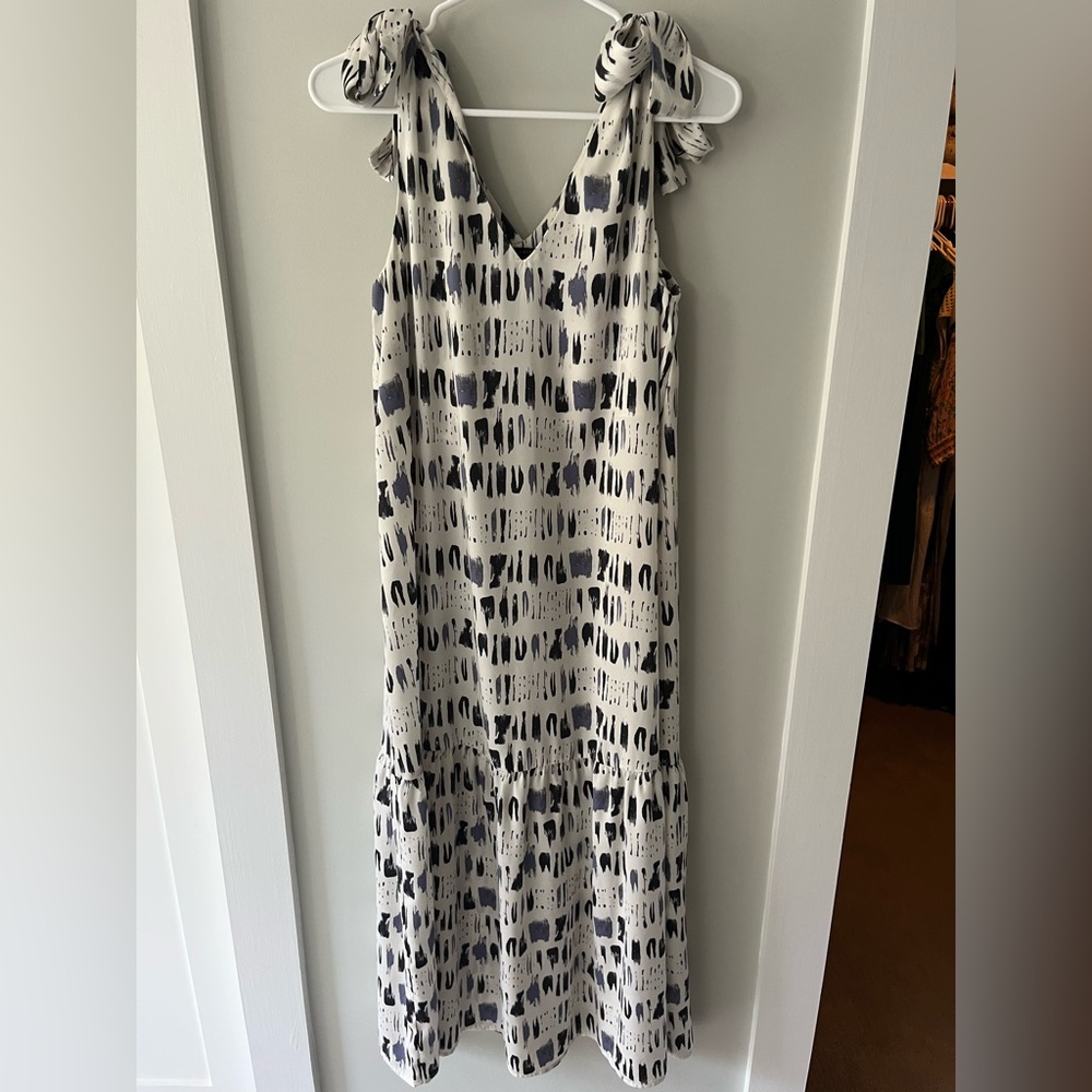 Banana Republic Blue and White Maxi Dress, Size Small, Tall